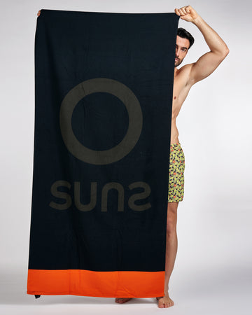 Telo Mare SUNS in spugna Towel Logo